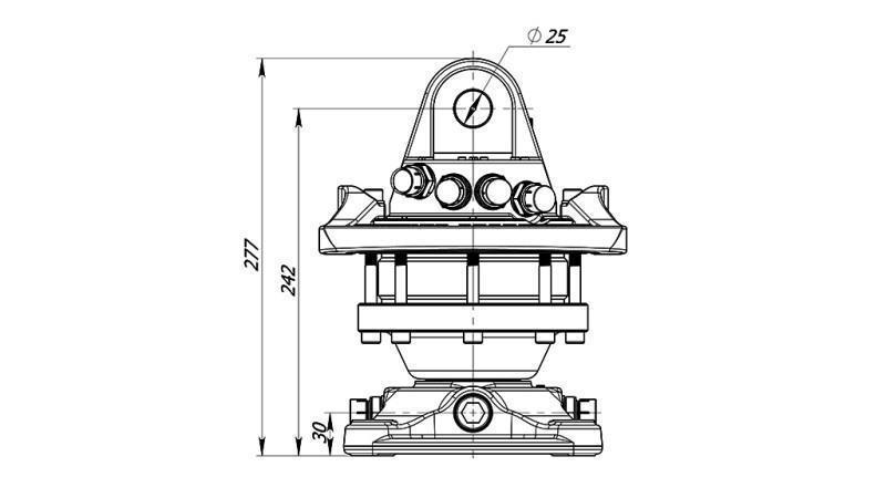 ROTATOR HIDRAULIC 3000/1500 KG CU FLANȘĂ