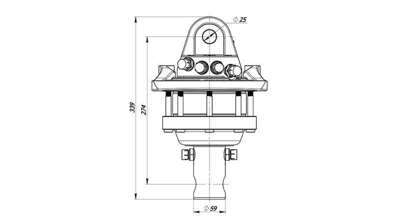 ROTATOR HIDRAULIC 4500/2500 KG CU AX