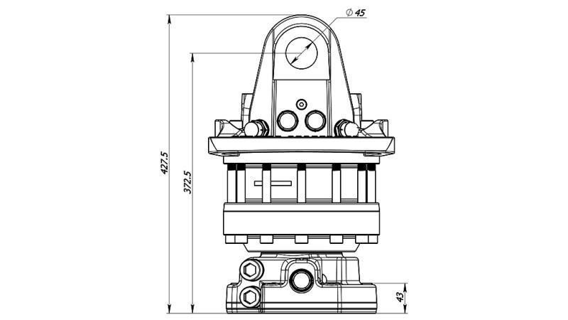 ROTATOR HIDRAULIC 16000/8000 KG CU FLANȘĂ