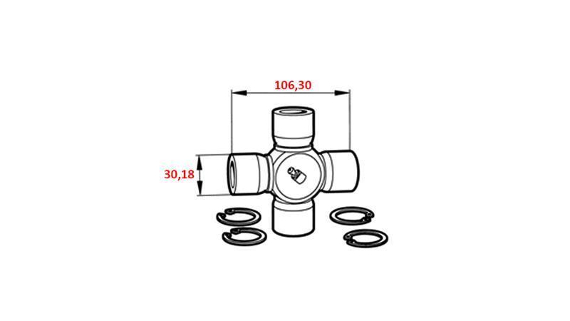 CROSS F-30,18X106,30 PENTRU ECO CARDAN 970mm 70-110CP CU LAMELĂ