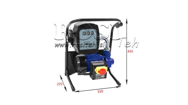POMPĂ DE MOTORINĂ 600W 40 l/min CU CONTOR ȘI PISTOL DE DISTRIBUȚIE