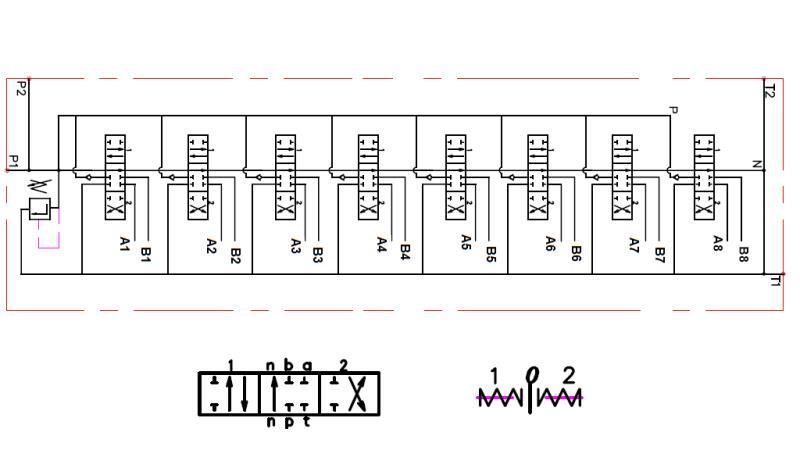 VALVĂ HIDRAULICĂ 8xPC70 2X JOYSTICK