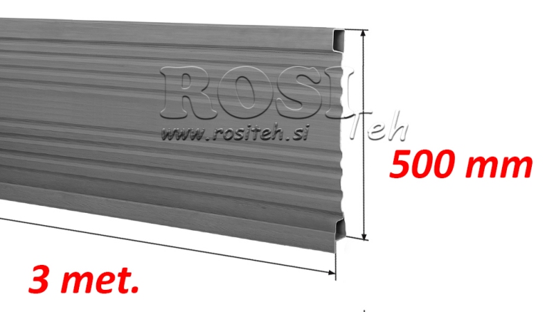 SIDOPANEL FÖR TIPPCAR 3 MET. - HÖJD 500 MM