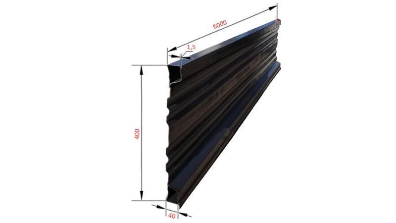 PANOU LATERAL PENTRU REMORCĂ DE ÎNCLINARE 6 MET. - ÎNĂLȚIME 400 mm