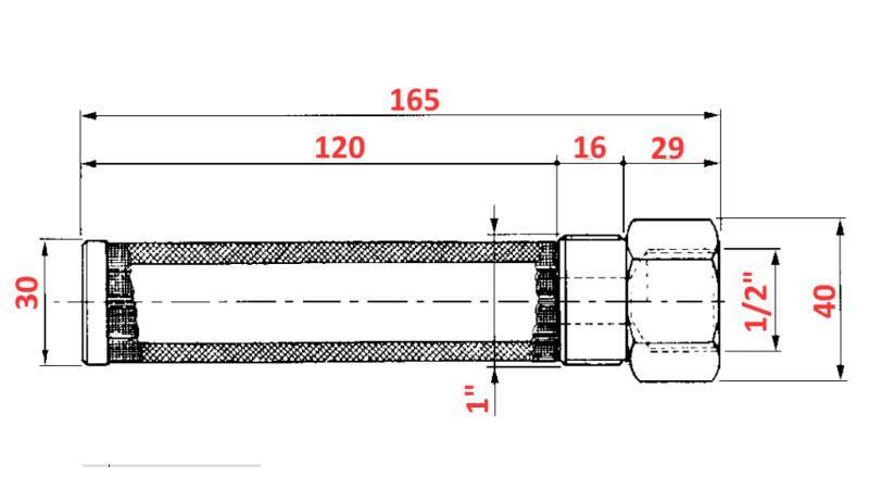 FILTRU PENTRU ȚEAVĂ HIDRAULICĂ 250u 1/2 - 1