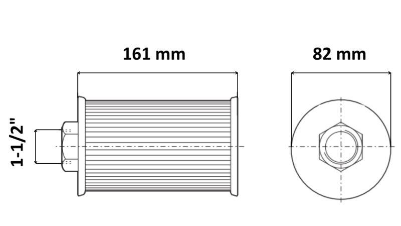 FILTRU DE SUCȚIE HIDRAULIC METAL 1 1/2 - 90 LIT