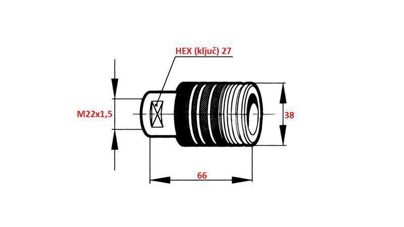 БЪРЗА ВРЪЗКА ТРАКТОР ЖЕНСКА НАТИСК - ВЛИЗАНЕ M22x1.5
