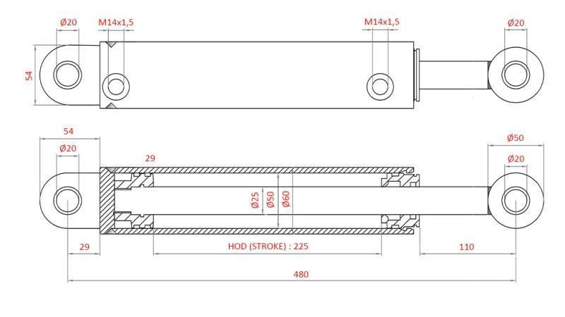 CILINDRU DE DIRECTIE HIDRAULIC FIAT-NEW HOLLAND OEM-5189893