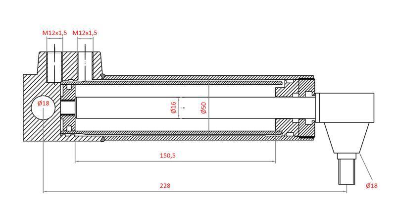 ХИДРАВЛИЧЕН УПРАВЛЯВАЩ ЦИЛИНДЪР MASSEY FERGUSON OEM-3401553M92, 3774728M91