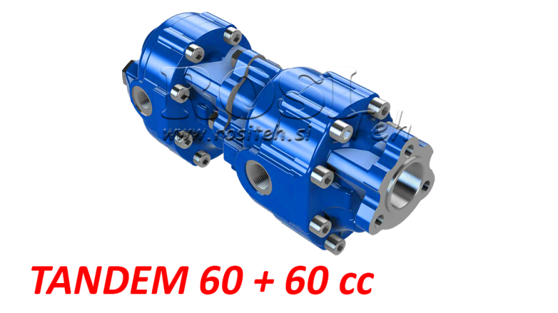 ХИДРАВЛИЧНА ЧУГУНЕНА ПОМПА ТАНДЕМ 60+60CC-200 BAR ОБРАТИМА