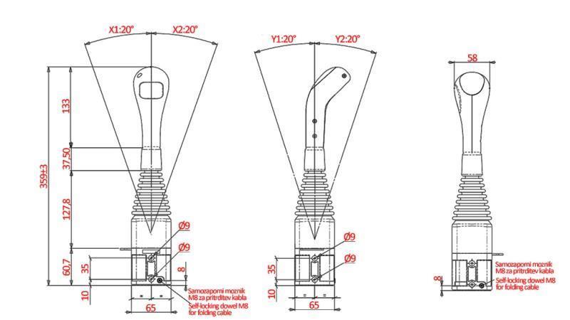 JOYSTICK NIMCO PENTRU WINCH ROTUND - FĂRĂ BUTON