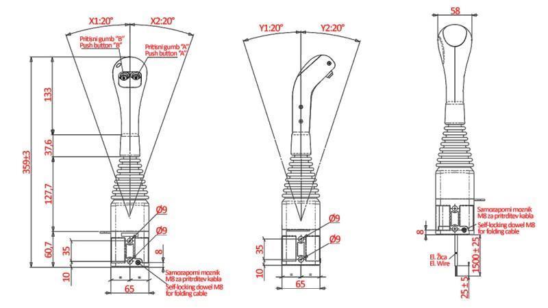 JOYSTICK NIMCO PENTRU BUCȘĂ - 2x BUTON