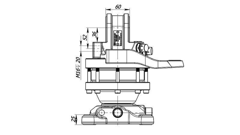 ROTATOR HIDRAULIC 3000/1500 KG CU FLANȘĂ