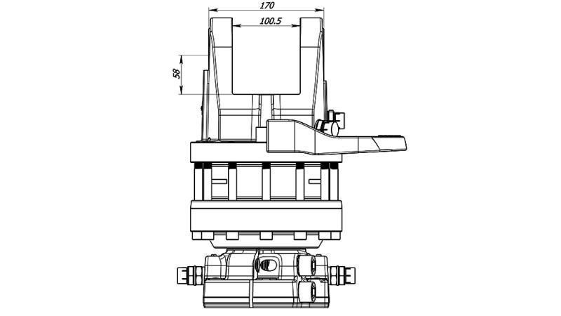 ROTATOR HIDRAULIC 16000/8000 KG CU FLANȘĂ