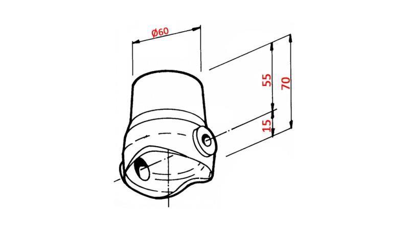 CAP DE REMORCĂ CAMION DUMP fi 60 SUPERIOR