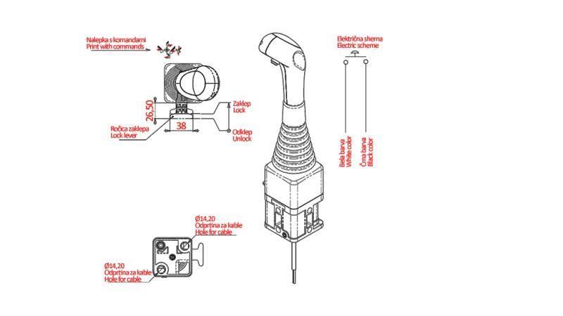JOYSTICK NIMCO PENTRU WINCH BALL - 1x BUTON