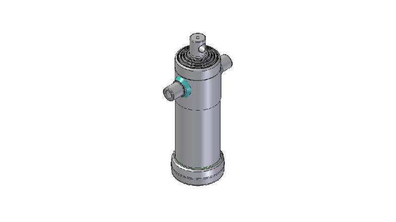 3095F -CILINDRU TELESCOPIC STANDARD/GAURĂ 5 ETAPE CUSCĂ 2140 FI 124