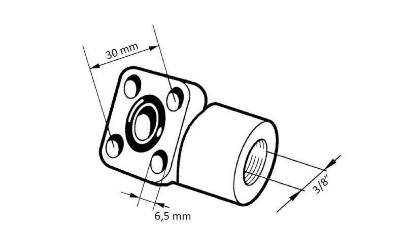 ТРУБНО СВЪРЗВАНЕ 3/8 - ПРАВ ФЛАНЕЦ BOSCH fi 30