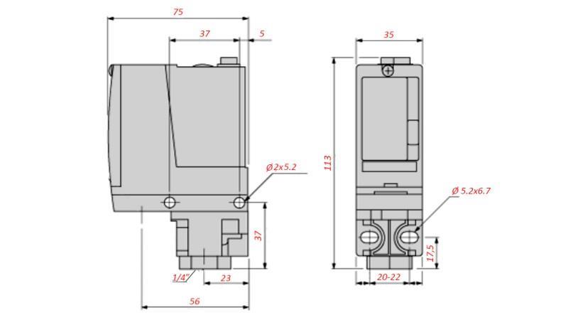 COMUTATOR DE PRESIUNE REGLABIL SINGUR 20-300BAR XMLA300D2S11