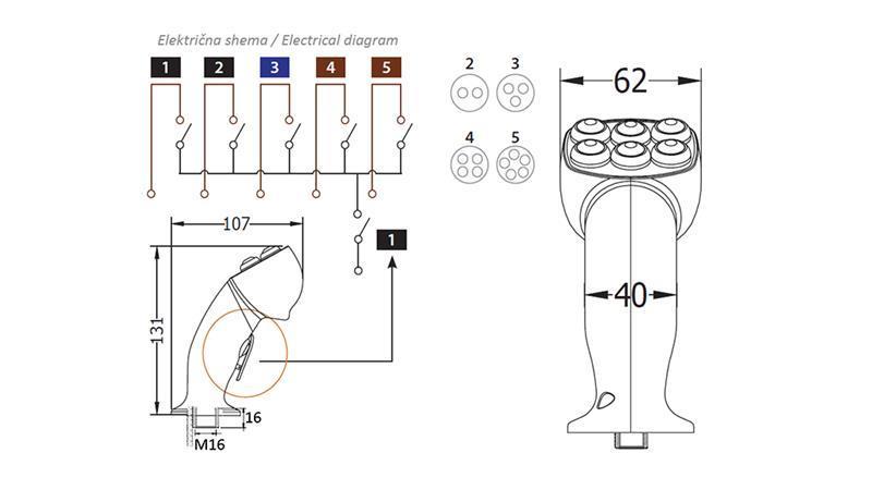 ДИСТАНЦИОННО УПРАВЛЕНИЕ РЪКОХВАТКА ROSI JOYSTICK - 2 БУТОНА