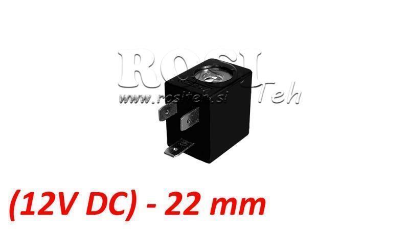 (22) ЕЛ. МАГ. КОИЛА 12V DC 3W ЗА ПНЕВМАТИЧЕН КЛАПАН 1/4-3/8-1/2