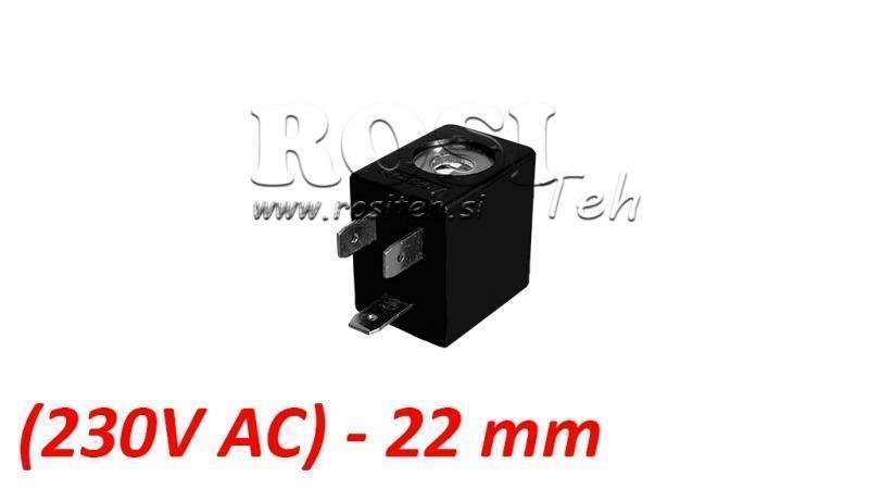 (22) ЕЛ. МАГ. КОИЛ 230V AC 4.5VA ЗА ПНЕВМАТИЧЕН ВЕНТИЛ 1/4-3/8-1/2