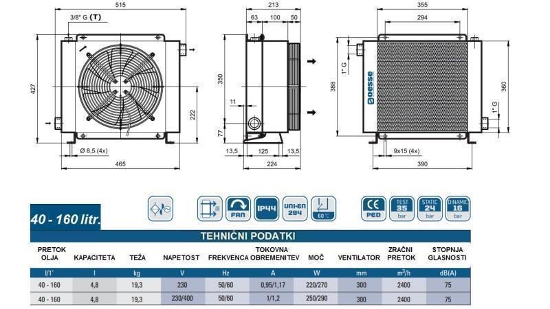RĂCITOR DE ULEI AC 230V HY03801 40-160 LIT