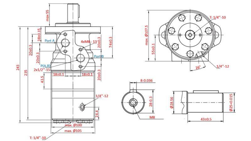 HIDROMOTOR B/MR 250 - CU FRÂNĂ