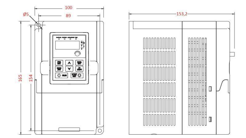 FREKVENČNÍ MĚNIČ-INVERTOR 1Fáze 1.5kW GD10-1R5G-S2-B