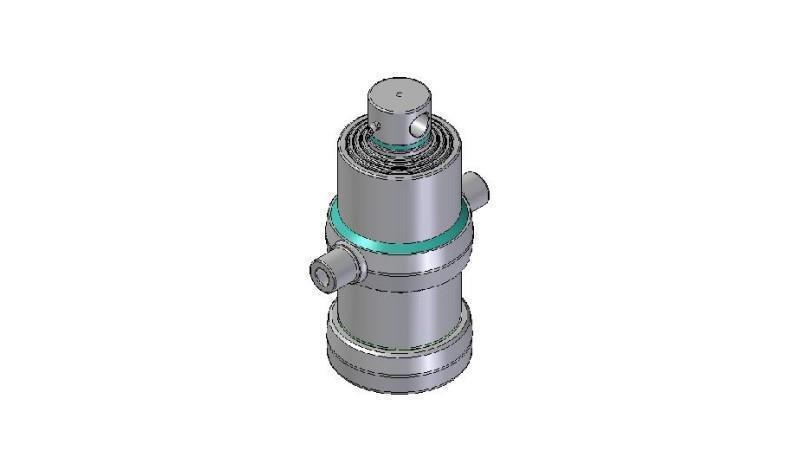 4070F -CILINDRU TELESCOPIC STANDARD/GAURĂ 4 ETAPE CURSĂ 1030 DIAMETRU 170