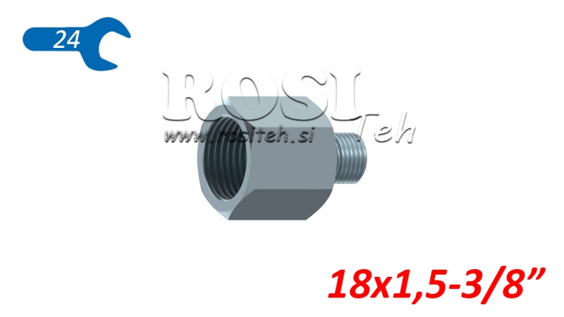 HIDRAVLIČNI  ADAPTER MOŠKI-ŽENSKI 18x1,5-3/8