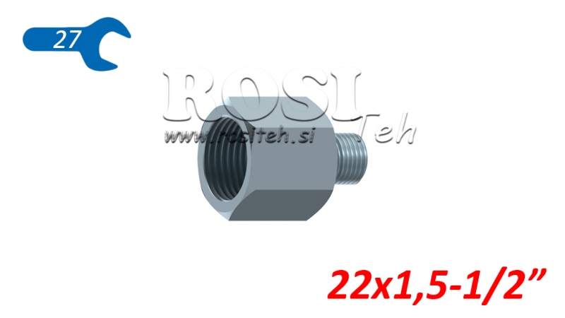 HIDRAVLIČNI ADAPTER MOŠKI-ŽENSKI 22x1,5-1/2