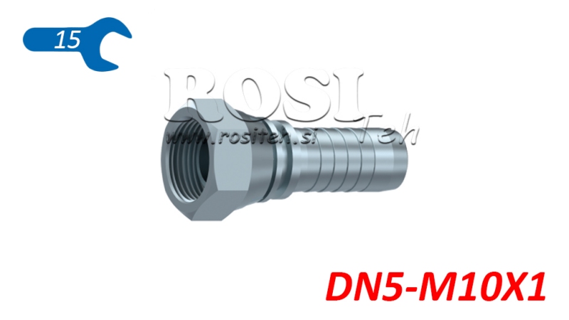 HYDRAULISK TILKOBLING BSP HUNN DN5-M10X1
