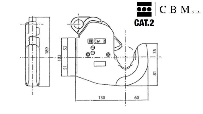 cârlig automat pentru transportul hidraulic categoria 2