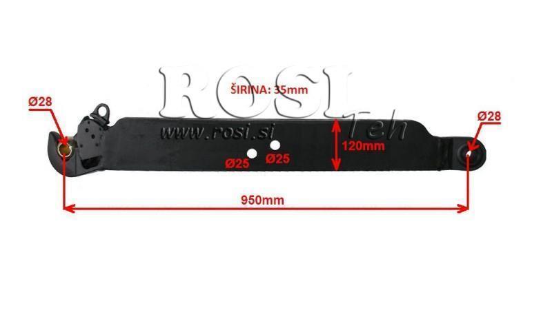 BRAȚE DE RIDICARE TRACTOR HIDRAULICE ÎN TREI PUNCTE CBM 120X35 MM - 950MM PÂNĂ LA 140CP