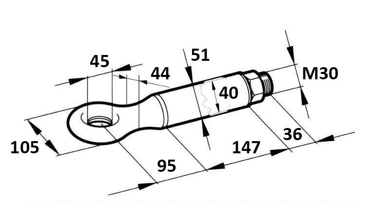 SVIVEL TAUKROK FI45 6000/1100KG