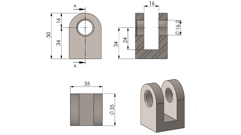 FORKAR FÖR CYLINDER 40MM - FI20