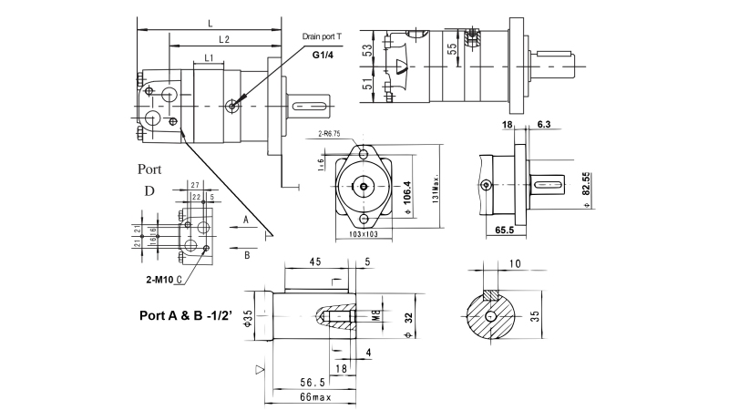MOTEUR HYDRAULIQUE MS 160 ECO (ALSG3-160)