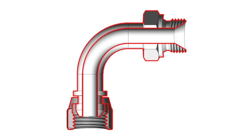 COT HIDRAULIC 90° BSP BĂRBAT-FEMEIE 1/2