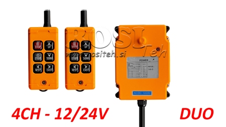 RADIO FJERNKONTROLL 4CH - 12/24V DUO