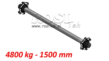 AXA PENTRU REMORCĂ 4800 KG FĂRĂ FRÂNĂ (1500 MM)