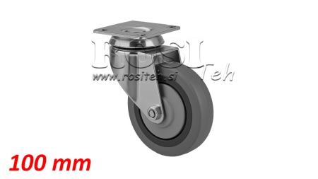 ΤΡΟΧΟΣ 100mm ΜΕ ΣΤΡΟΦΗ ΒΑΣΗ