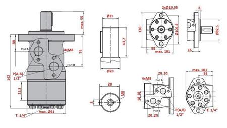 ХИДРАВЛИЧЕН МОТОР MP 100