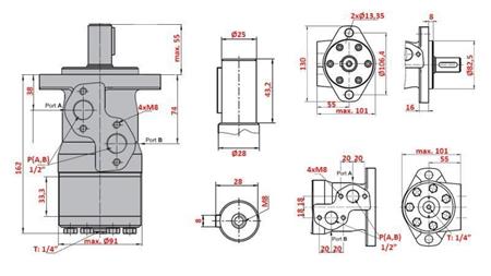 ХИДРАВЛИЧЕН МОТОР MP 250