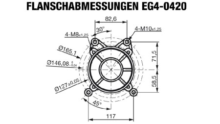 бензинов двигател EG4-420cc-9.6kW-13.1HP-3,600 RPM-H-KW25x88.5-ручно стартиране