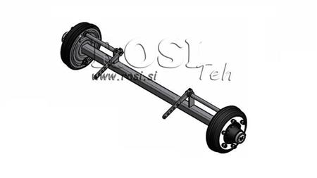 AXA PENTRU REMORCA 5400 kg CU FRANE (1500 mm)