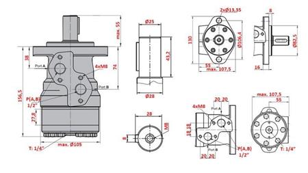 MOTOR HIDRAULIC MR 160