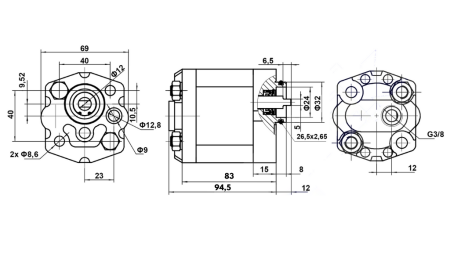 ХИДРАВЛИЧНА ПОМПА 10C4.8X302 4.8 CC ДЯСНА