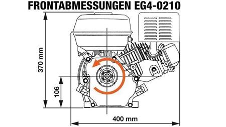 бензинов двигател EG4-200cc-5.10kW-3,600 RPM-H-KW20x53-ръчен старт