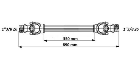 ЕКО КАРДАН 890мм 30-75HP СТАНДАРТ - размери